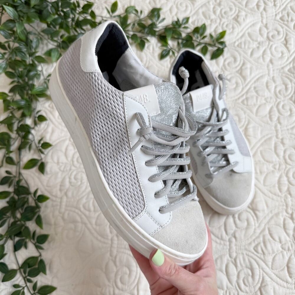 P448 Thea Low Top Sneakers in Stardust Sz EU 41 / 10.5